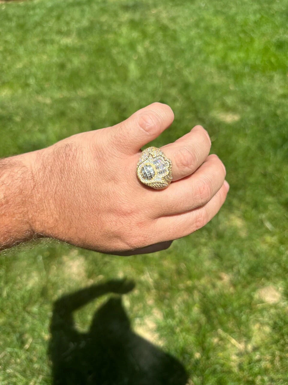 MOISSANITE Baguette Hamsa Ring Mens 14k Gold Plated Solid 925 Silver Iced HipHop 20 MOISSANITE Baguette Hamsa Ring Mens 14k Gold Plated Solid 925 Silver Iced HipHop - Image 18