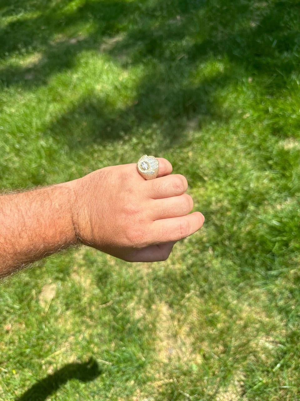 MOISSANITE Baguette Hamsa Ring Mens 14k Gold Plated Solid 925 Silver Iced HipHop 18 MOISSANITE Baguette Hamsa Ring Mens 14k Gold Plated Solid 925 Silver Iced HipHop - Image 16