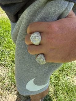 MOISSANITE Baguette Hamsa Ring Men's Solid 925 Silver Passes Tester Iced Hip Hop -Harlem Bling Shop harlembling moissanite baguette hamsa ring mens solid 925 silver passes tester iced hip hop 24613.1685655727