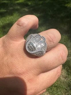 MOISSANITE Baguette Hamsa Ring Men's Solid 925 Silver Passes Tester Iced Hip Hop -Harlem Bling Shop harlembling moissanite baguette hamsa ring mens solid 925 silver passes tester iced hip hop 53267.1685655665