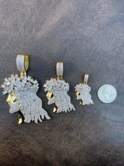 Moissanite Baguette Iced Hip Hop Jesus Piece Pendant 14k Gold Vermeil Diamond -Harlem Bling Shop harlembling moissanite baguette iced hip hop jesus piece pendant 14k gold vermeil diamond 70005.1664360625