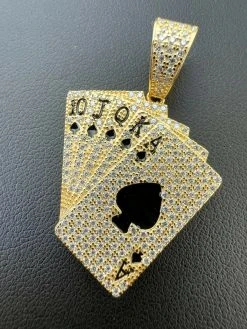 Moissanite Cards Poker Deck Royal Flush Ace Pendant Necklace Pass Diamond Tester 23 Moissanite Cards Poker Deck Royal Flush Ace Pendant Necklace Pass Diamond Tester -Harlem Bling Shop harlembling moissanite cards poker deck royal flush ace pendant necklace pass diamond tester 14999.1664355841