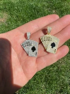Moissanite Cards Poker Deck Royal Flush Ace Pendant Necklace Pass Diamond Tester 18 Moissanite Cards Poker Deck Royal Flush Ace Pendant Necklace Pass Diamond Tester -Harlem Bling Shop harlembling moissanite cards poker deck royal flush ace pendant necklace pass diamond tester 45790.1664355538