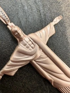 MOISSANITE Christ The Redeemer 925 Silver/ Yellow Rose Gold Necklace Jesus Piece 37 MOISSANITE Christ The Redeemer 925 Silver/ Yellow Rose Gold Necklace Jesus Piece -Harlem Bling Shop harlembling moissanite christ the redeemer 925 silver yellow rose gold necklace jesus piece 38515.1688858212