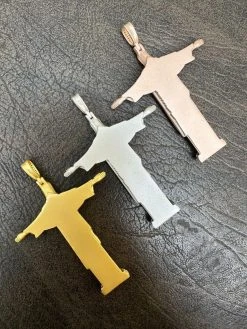 MOISSANITE Christ The Redeemer 925 Silver/ Yellow Rose Gold Necklace Jesus Piece 32 MOISSANITE Christ The Redeemer 925 Silver/ Yellow Rose Gold Necklace Jesus Piece -Harlem Bling Shop harlembling moissanite christ the redeemer 925 silver yellow rose gold necklace jesus piece 57143.1688858235