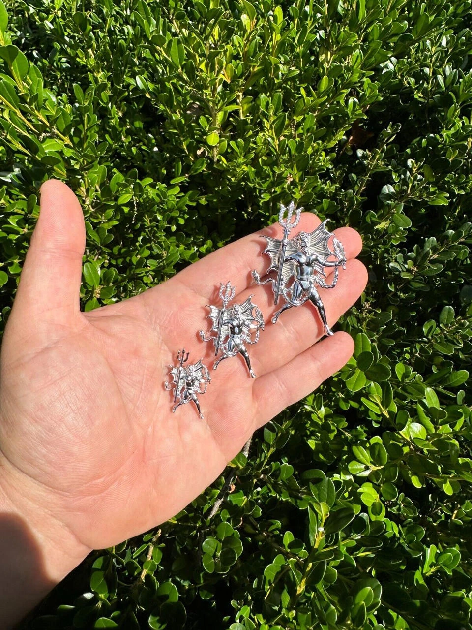 MOISSANITE Devil Satan Pendant - Iced Diablo Demon Necklace Real 925 Silver 16 MOISSANITE Devil Satan Pendant - Iced Diablo Demon Necklace Real 925 Silver - Image 14