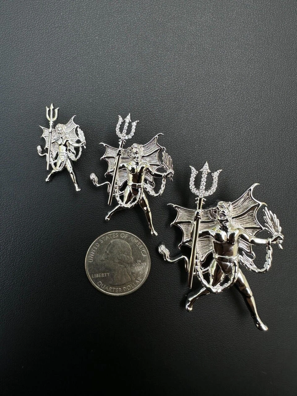 MOISSANITE Devil Satan Pendant - Iced Diablo Demon Necklace Real 925 Silver 9 MOISSANITE Devil Satan Pendant - Iced Diablo Demon Necklace Real 925 Silver - Image 7