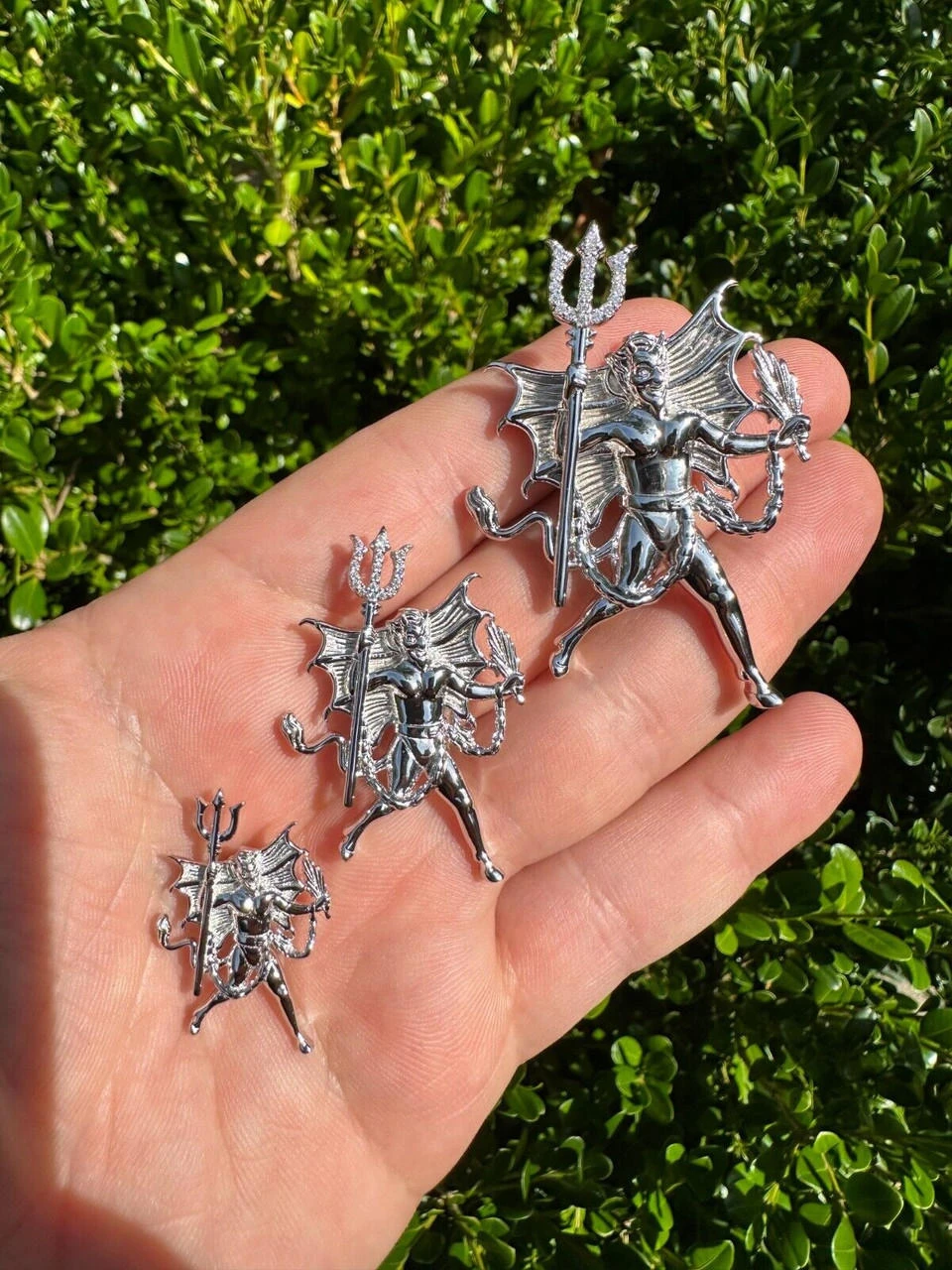 MOISSANITE Devil Satan Pendant - Iced Diablo Demon Necklace Real 925 Silver 15 MOISSANITE Devil Satan Pendant - Iced Diablo Demon Necklace Real 925 Silver - Image 13