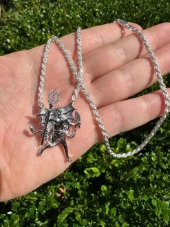 MOISSANITE Devil Satan Pendant - Iced Diablo Demon Necklace Real 925 Silver 41 MOISSANITE Devil Satan Pendant - Iced Diablo Demon Necklace Real 925 Silver -Harlem Bling Shop harlembling moissanite devil satan pendant iced moissanite demon necklace real 925 silver 84003.1695866070