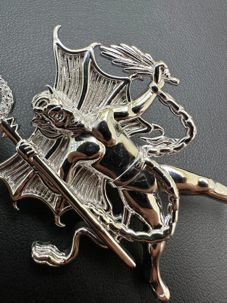 MOISSANITE Devil Satan Pendant - Iced Diablo Demon Necklace Real 925 Silver 14 MOISSANITE Devil Satan Pendant - Iced Diablo Demon Necklace Real 925 Silver - Image 12