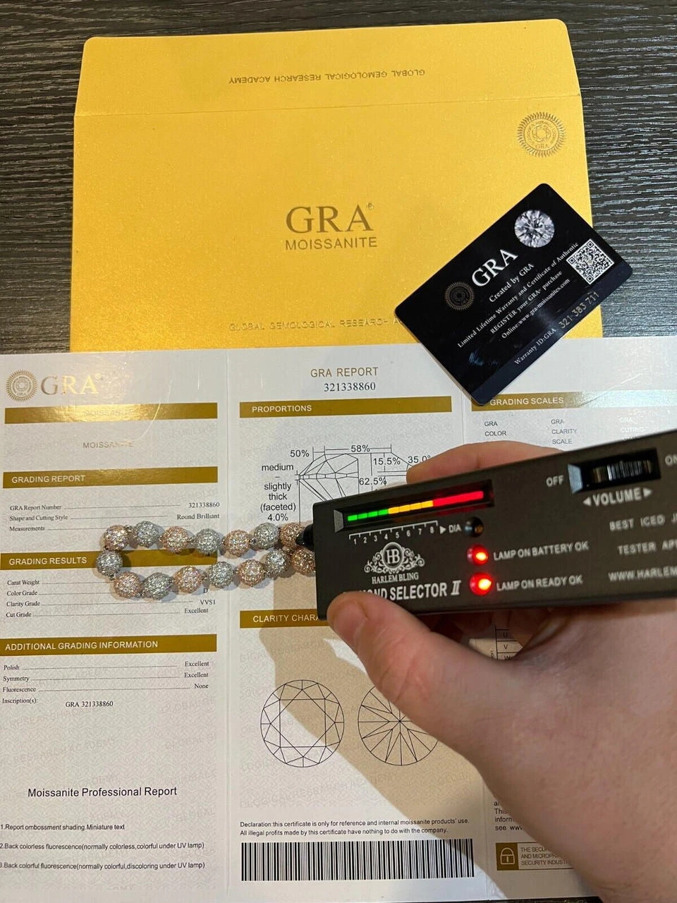 Moissanite Disco Moon Ball Bracelet 925 Silver & 14k Rose Gold Pass Diamond Test 21 Moissanite Disco Moon Ball Bracelet 925 Silver & 14k Rose Gold Pass Diamond Test - Image 19