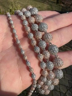 Moissanite Disco Moon Ball Bracelet 925 Silver & 14k Rose Gold Pass Diamond Test 32 Moissanite Disco Moon Ball Bracelet 925 Silver & 14k Rose Gold Pass Diamond Test -Harlem Bling Shop harlembling moissanite disco moon ball bracelet 925 silver and 14k rose gold pass diamond test 83574.1675447341