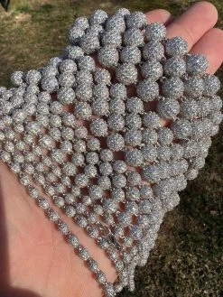 Moissanite Disco Moon Ball Shambala Bracelet 925 Silver 4-10mm Pass Diamond Test -Harlem Bling Shop harlembling moissanite disco moon ball shambala bracelet 925 silver 4 10mm pass diamond test 07619.1675447265