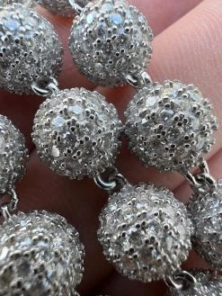 Moissanite Disco Moon Ball Shambala Bracelet 925 Silver 4-10mm Pass Diamond Test -Harlem Bling Shop harlembling moissanite disco moon ball shambala bracelet 925 silver 4 10mm pass diamond test 66505.1675447289