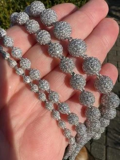 Moissanite Disco Moon Ball Shambala Bracelet 925 Silver 4-10mm Pass Diamond Test -Harlem Bling Shop harlembling moissanite disco moon ball shambala bracelet 925 silver 4 10mm pass diamond test 69487.1675447259