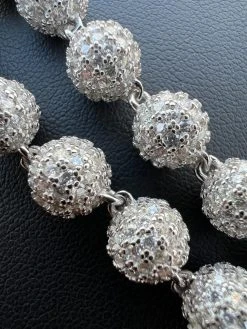 Moissanite Disco Moon Ball Shambala Bracelet 925 Silver 4-10mm Pass Diamond Test -Harlem Bling Shop harlembling moissanite disco moon ball shambala bracelet 925 silver 4 10mm pass diamond test 92802.1675447109