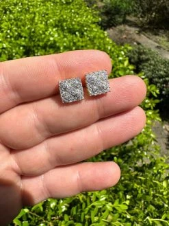 MOISSANITE Earrings Square Real 925 Silver 14k Gold Plated Iced Studs Hip Hop 31 MOISSANITE Earrings Square Real 925 Silver 14k Gold Plated Iced Studs Hip Hop -Harlem Bling Shop harlembling moissanite earrings square real 925 silver 14k gold plated iced studs hip hop 43572.1683838546