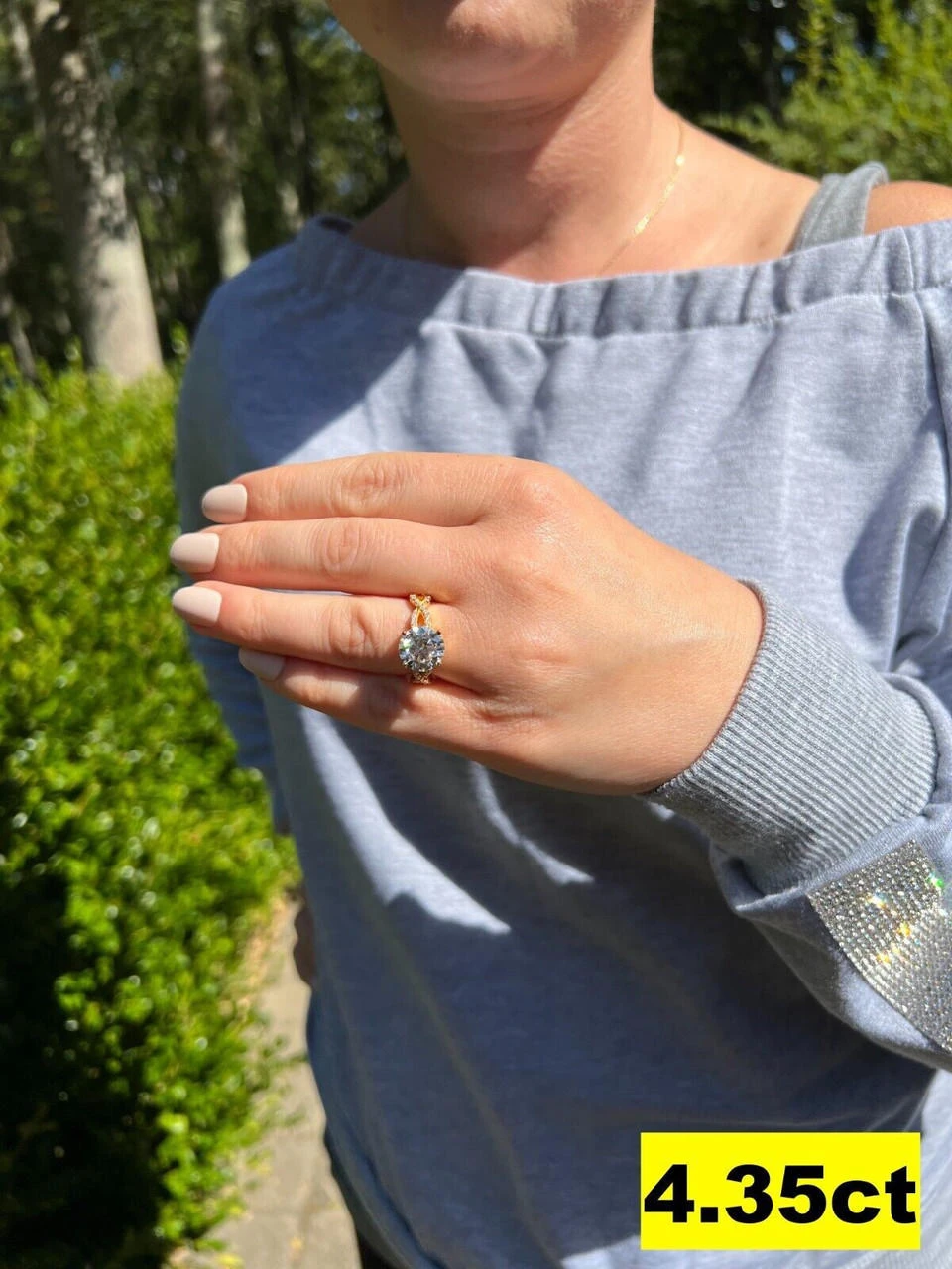 Moissanite Engagement Infinity Promise Ring 14k Gold Vermeil Real 925 Silver 14 Moissanite Engagement Infinity Promise Ring 14k Gold Vermeil Real 925 Silver - Image 12