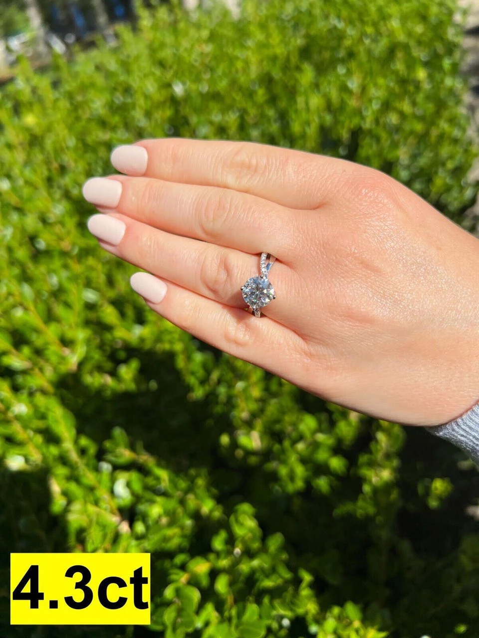 Moissanite Engagement Promise Wedding Ring Pass Diamond Tester Real 925 Silver 5 Moissanite Engagement Promise Wedding Ring Pass Diamond Tester Real 925 Silver - Image 3