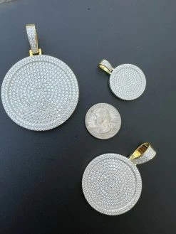 MOISSANITE Gold Vermeil Out Iced Round HipHop Pendant Necklace Pass Diamond Test 19 MOISSANITE Gold Vermeil Out Iced Round HipHop Pendant Necklace Pass Diamond Test -Harlem Bling Shop harlembling moissanite gold vermeil out iced round hiphop pendant necklace pass diamond test 37565.1664356233