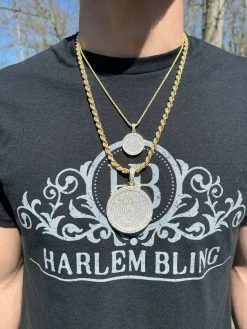 MOISSANITE Gold Vermeil Out Iced Round HipHop Pendant Necklace Pass Diamond Test 22 MOISSANITE Gold Vermeil Out Iced Round HipHop Pendant Necklace Pass Diamond Test -Harlem Bling Shop harlembling moissanite gold vermeil out iced round hiphop pendant necklace pass diamond test 82554.1664357492