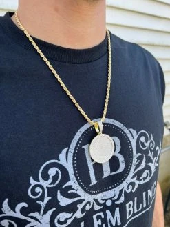 MOISSANITE Gold Vermeil Out Iced Round HipHop Pendant Necklace Pass Diamond Test 23 MOISSANITE Gold Vermeil Out Iced Round HipHop Pendant Necklace Pass Diamond Test -Harlem Bling Shop harlembling moissanite gold vermeil out iced round hiphop pendant necklace pass diamond test 95659.1664358681