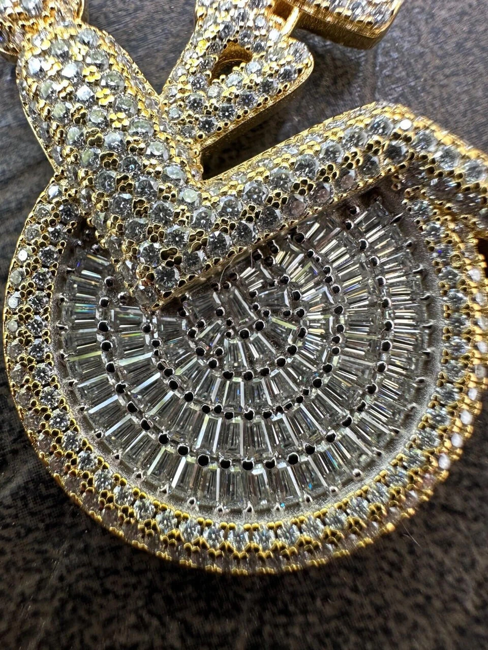 Moissanite Handicap In Wheelchair & AK47 Gun 925 Silver/Gold Plated Iced Pendant 11 Moissanite Handicap In Wheelchair & AK47 Gun 925 Silver/Gold Plated Iced Pendant - Image 9