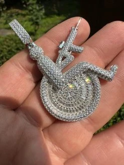 Moissanite Handicap In Wheelchair & AK47 Gun 925 Silver/Gold Plated Iced Pendant 25 Moissanite Handicap In Wheelchair & AK47 Gun 925 Silver/Gold Plated Iced Pendant -Harlem Bling Shop harlembling moissanite handicap in wheelchair and ak47 gun 925 silvergold plated iced pendant 35248.1684271441