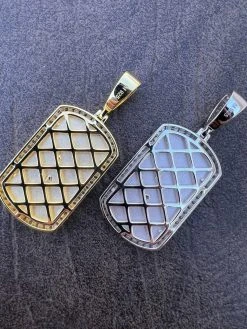 MOISSANITE Hip Hop 925 Silver / Gold Keep It 100 Dog Tag Iced Pendant Necklace 22 MOISSANITE Hip Hop 925 Silver / Gold Keep It 100 Dog Tag Iced Pendant Necklace -Harlem Bling Shop harlembling moissanite hip hop 925 silver gold keep it 100 dog tag iced pendant necklace 56252.1674235992