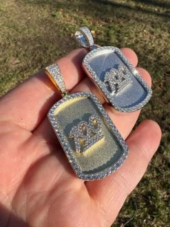 MOISSANITE Hip Hop 925 Silver / Gold Keep It 100 Dog Tag Iced Pendant Necklace 25 MOISSANITE Hip Hop 925 Silver / Gold Keep It 100 Dog Tag Iced Pendant Necklace -Harlem Bling Shop harlembling moissanite hip hop 925 silver gold keep it 100 dog tag iced pendant necklace 80359.1674235860