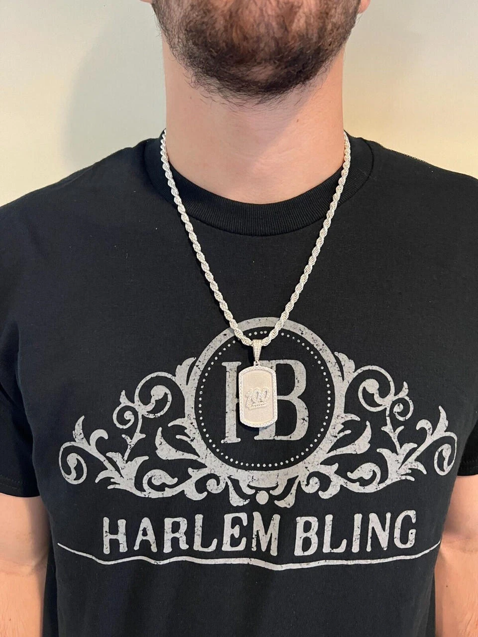 MOISSANITE Hip Hop 925 Silver / Gold Keep It 100 Dog Tag Iced Pendant Necklace 18 MOISSANITE Hip Hop 925 Silver / Gold Keep It 100 Dog Tag Iced Pendant Necklace - Image 16