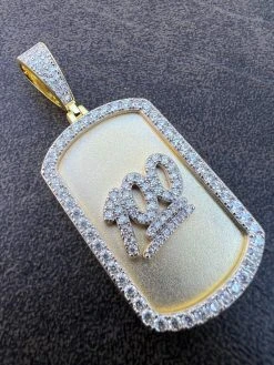 MOISSANITE Hip Hop 925 Silver / Gold Keep It 100 Dog Tag Iced Pendant Necklace 23 MOISSANITE Hip Hop 925 Silver / Gold Keep It 100 Dog Tag Iced Pendant Necklace -Harlem Bling Shop harlembling moissanite hip hop 925 silver gold keep it 100 dog tag iced pendant necklace 93924.1674235999