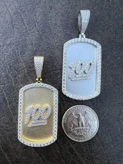 MOISSANITE Hip Hop 925 Silver / Gold Keep It 100 Dog Tag Iced Pendant Necklace 21 MOISSANITE Hip Hop 925 Silver / Gold Keep It 100 Dog Tag Iced Pendant Necklace -Harlem Bling Shop harlembling moissanite hip hop 925 silver gold keep it 100 dog tag iced pendant necklace 99836.1674235855