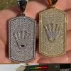 MOISSANITE Hip Hop 925 Silver / Gold Rolex Crown King Dog Tag Iced Pendant Necklace 1 MOISSANITE Hip Hop 925 Silver / Gold Rolex Crown King Dog Tag Iced Pendant Necklace -Harlem Bling Shop harlembling moissanite hip hop 925 silver gold rolex crown king dog tag iced pendant necklace 21134.1677609485