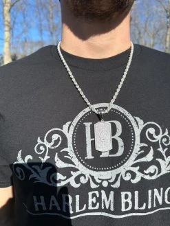 MOISSANITE Hip Hop 925 Silver / Gold Rolex Crown King Dog Tag Iced Pendant Necklace -Harlem Bling Shop harlembling moissanite hip hop 925 silver gold rolex crown king dog tag iced pendant necklace 45493.1677609479