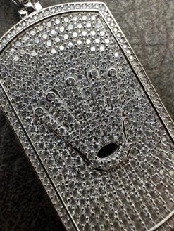 MOISSANITE Hip Hop 925 Silver / Gold Rolex Crown King Dog Tag Iced Pendant Necklace -Harlem Bling Shop harlembling moissanite hip hop 925 silver gold rolex crown king dog tag iced pendant necklace 79894.1677609481