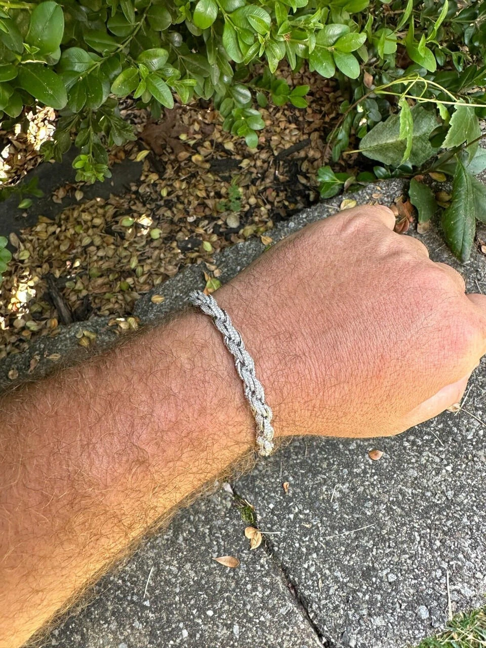 MOISSANITE Hip Hop Rope Bracelet Iced Real Solid 925 Sterling Silver 7.5mm Mens 8 MOISSANITE Hip Hop Rope Bracelet Iced Real Solid 925 Sterling Silver 7.5mm Mens - Image 6