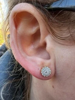 MOISSANITE Iced 14k Gold Vermeil Out 8mm Earrings Round Studs Pass Diamond Test 16 MOISSANITE Iced 14k Gold Vermeil Out 8mm Earrings Round Studs Pass Diamond Test -Harlem Bling Shop harlembling moissanite iced 14k gold vermeil out 8mm earrings round studs pass diamond test 32501.1664362084