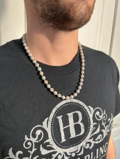 Moissanite Iced 925 Silver & Rose Gold Ball Disco Chain Necklace Diamond Test ✅ -Harlem Bling Shop harlembling moissanite iced 925 silver and rose gold ball disco chain necklace diamond test 98207.1675447234