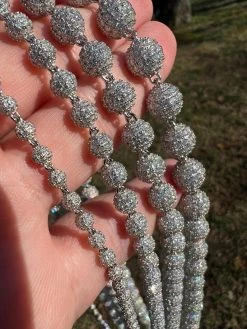 Moissanite Iced 925 Silver Moon Ball Disco Chain Necklace Passes Diamond Tester 25 Moissanite Iced 925 Silver Moon Ball Disco Chain Necklace Passes Diamond Tester -Harlem Bling Shop harlembling moissanite iced 925 silver moon ball disco chain necklace passes diamond tester 01162.1675447093