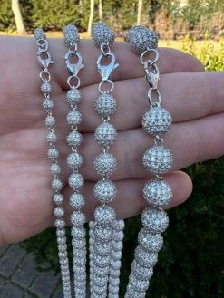 Moissanite Iced 925 Silver Moon Ball Disco Chain Necklace Passes Diamond Tester 33 Moissanite Iced 925 Silver Moon Ball Disco Chain Necklace Passes Diamond Tester -Harlem Bling Shop harlembling moissanite iced 925 silver moon ball disco chain necklace passes diamond tester 43684.1675447326
