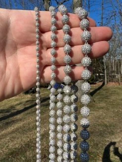 Moissanite Iced 925 Silver Moon Ball Disco Chain Necklace Passes Diamond Tester 37 Moissanite Iced 925 Silver Moon Ball Disco Chain Necklace Passes Diamond Tester -Harlem Bling Shop harlembling moissanite iced 925 silver moon ball disco chain necklace passes diamond tester 53560.1675447129