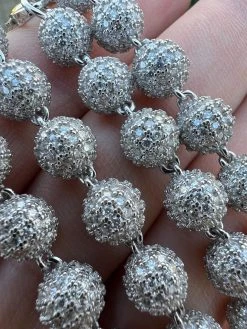 Moissanite Iced 925 Silver Moon Ball Disco Chain Necklace Passes Diamond Tester 32 Moissanite Iced 925 Silver Moon Ball Disco Chain Necklace Passes Diamond Tester -Harlem Bling Shop harlembling moissanite iced 925 silver moon ball disco chain necklace passes diamond tester 56844.1675447278