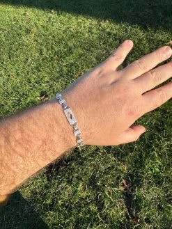 MOISSANITE Iced Custom Valentino Mariner Real 925 Silver Hip Hop Bracelet 10mm -Harlem Bling Shop harlembling moissanite iced custom valentino mariner real 925 silver hip hop bracelet 10mm 04341.1703048677