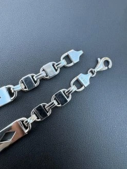 MOISSANITE Iced Custom Valentino Mariner Real 925 Silver Hip Hop Bracelet 10mm -Harlem Bling Shop harlembling moissanite iced custom valentino mariner real 925 silver hip hop bracelet 10mm 34224.1703048718