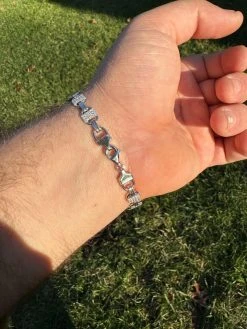 MOISSANITE Iced Custom Valentino Mariner Real 925 Silver Hip Hop Bracelet 10mm -Harlem Bling Shop harlembling moissanite iced custom valentino mariner real 925 silver hip hop bracelet 10mm 56999.1703048683