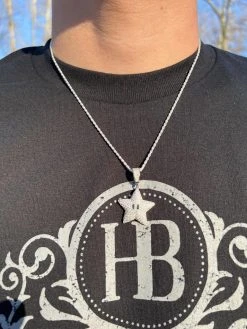 Moissanite Iced Mario Super Star 925 Silver /14k Gold Plated Pendant Necklace -Harlem Bling Shop harlembling moissanite iced mario super star 925 silver 14k gold plated pendant necklace 96111.1672505336