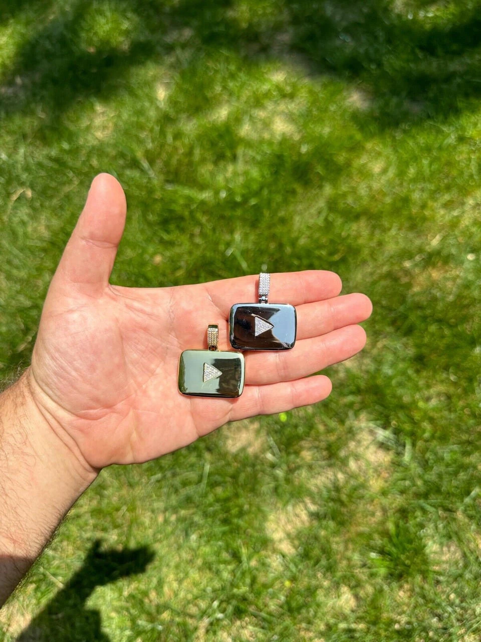 MOISSANITE Iced Youtube Play Button Pendant Real 925 Silver/Gold Plated Necklace 13 MOISSANITE Iced Youtube Play Button Pendant Real 925 Silver/Gold Plated Necklace - Image 11