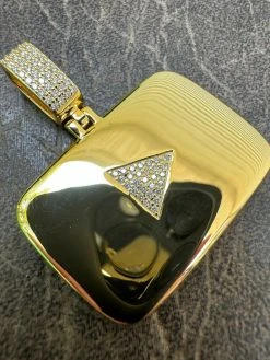 MOISSANITE Iced Youtube Play Button Pendant Real 925 Silver/Gold Plated Necklace 39 MOISSANITE Iced Youtube Play Button Pendant Real 925 Silver/Gold Plated Necklace -Harlem Bling Shop harlembling moissanite iced youtube play button pendant real 925 silvergold plated necklace 80587.1685655537