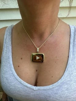MOISSANITE Iced Youtube Play Button Pendant Real 925 Silver/Gold Plated Necklace 26 MOISSANITE Iced Youtube Play Button Pendant Real 925 Silver/Gold Plated Necklace -Harlem Bling Shop harlembling moissanite iced youtube play button pendant real 925 silvergold plated necklace 86528.1685655715